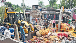 Blast in firecrackers factory